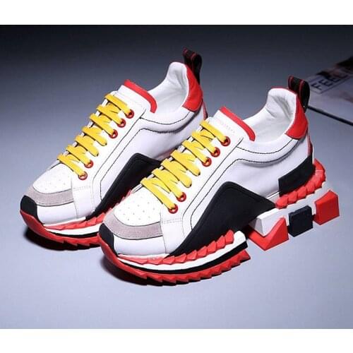 Couple Models 2021 New Fashion Mens And Womens Same Style Casual Shoes Individual Design Trendy Shoes Thick Bottom Sports Shoe
