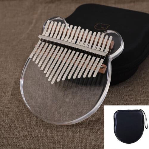 Kalimba Finger Piano Transparent Musical Instrument for Beginner Thumb Piano 21-Tone