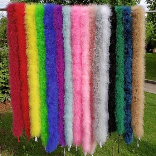 50 Grams Turkey Feather Boa Fluffy Feathers Trim Holiday Decorations Handicraft Accessories Wedding Party Decor Carnival Plumes