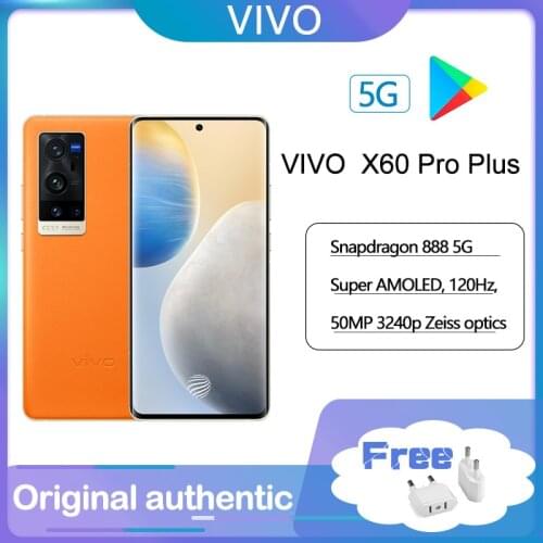 VIVO X60 Pro Plus 5G android SmartPhone 6.56 Inch AMOLED 120Hz Zeiss optics Snapdragon 888 Android 11 Cellphone google play