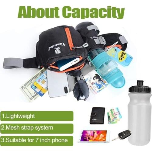 Running Marathon Bag Waist Belt Pack Water Bottle Pouch Fanny Waist Pack Outdoor Gym Fitness Sport Riding Cycling Phone Pocket