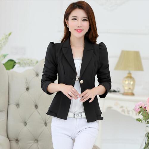 Suit Women Blazers 2021 New Suits Women Blazer Spring Autumn Coats Woman Jackets Short Slim Casual Coat Female Jacket Black