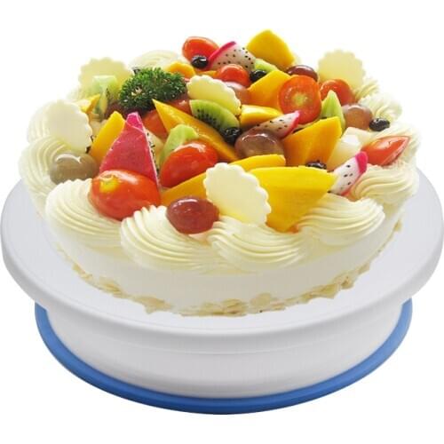 1 Pcs Cake Turntable Rotating Anti-Skid Round Cake Stand Cake Decorating Tools Cake Rotary Table Kitchen DIY Pan Baking Tools