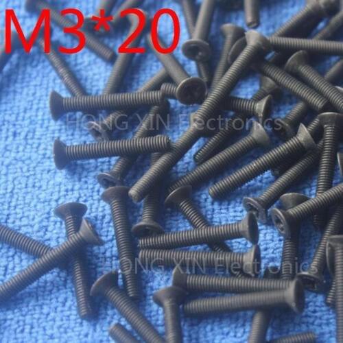 M3*20 black 1pcs Nylon Phillips Countersunk Flat Head Screw 20mm Plastic Bolt Plastic Fasteners Assortment brand new PC