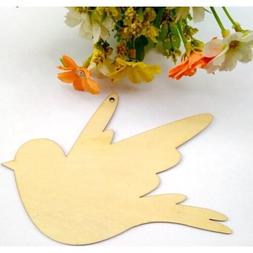 10pcs/set High 6.5*4 inches wall decoration birds die cutting Angle of DIY wooden Christmas decorations wedding decoration B5