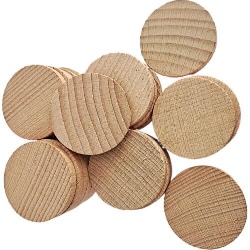 100PCS 10MM DIY Wood Circles Unfinished Wood Rounds Wood Plaque for Home Party Christmas Decoration DIY Craft Supplies