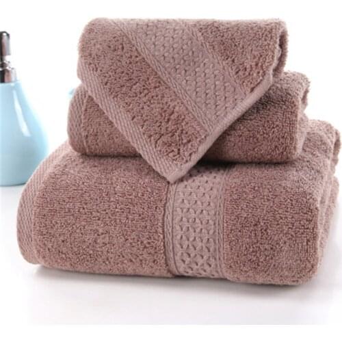 3pcs Solid 100% Cotton Bath Towels For adults large beach towel bathroom for home Sheets SPA Bathroom Terry towels Free shipping