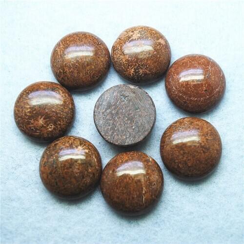 5PCS Nature Import Snowflake Obbistan Jasper Stone Cabochons Round Shape 12MM 14MM 16MM 18MM For DIY Jewelry Findings Free Ships