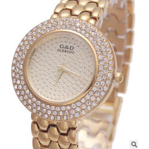 2018 golden crystal diamond Bracelet watch Quartz fashion women wrist watches dress ladies gift Montre Femme Relogio Feminino