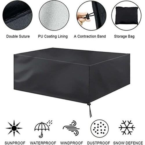 Large Size Black Outdoor Patio Garden Furniture Waterproof Covers Rain Snow Chair covers Sofa Table Chair Dust Proof Cover