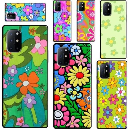 Groovy Flowers Hippie Bohemian Floral For Realme 8 7 6 Pro Q3 C21 C15 C3 GT Neo Phone Case For OnePlus 9 Pro 8 Pro 7T 8T 9R Nord
