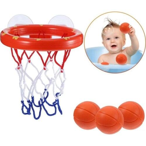 Toddler Bath Toys Kids Shooting Basket Bathtub Water Play Set for Baby Girl Boy with 3 Mini Plastic Basketballs Funny Shower