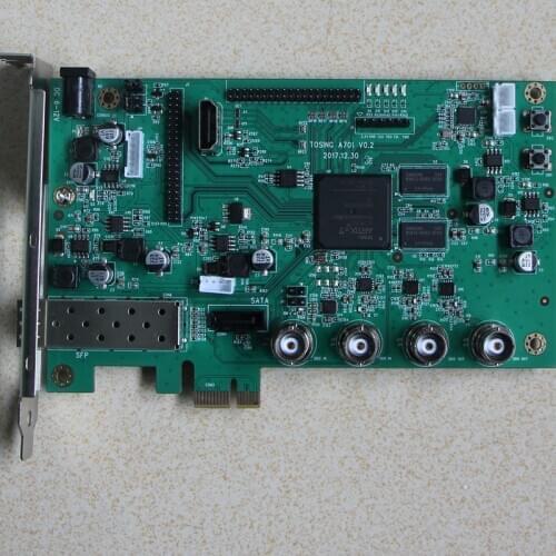 For Artix7 xc7a75T fpga development board sdi LVDS SFP PCIE SATA video decoder board