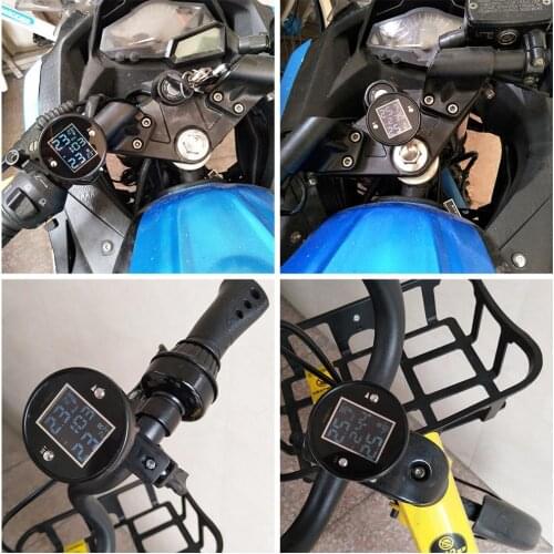 China Manufacturer Wholesale Motorcycle motorbike scooter autobike Tire Pressure Monitoring System 2 Sensors TPMS