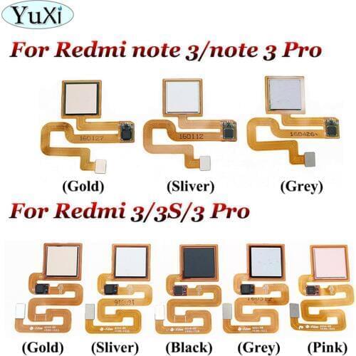 YuXi Home Key For Xiaomi Redmi Note 3 Pro 3S note3 Pro Return Button Fingerprint Sensor Flex Ribbon Cable Repair Phone Part