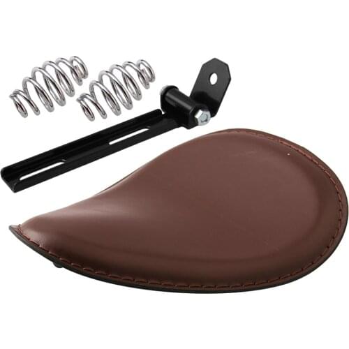 Brown Motorcycle Retro Style Seat Outdoor Driver Seat Replace Parts fits for Harley