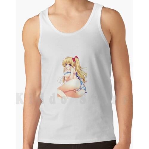 Lewd Anime Girl-Ecchi / Hentai Babe # 69 tank tops vest 100% Cotton High Quality First First Quality High Quality