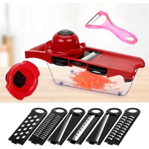 Vegetable Cuter Slicer Multi-function 6 Blades Slicer Fruit Cutter Grater Cooking Tool Sets Kitchen Gadget