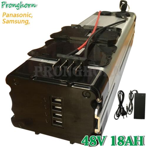 Bottom Discharge 48V 1000W Lithium Battery 48V 18AH E-Bike Silver Fish Battery use Samsung/Panasonic cell with 30A BMS+2A Charge