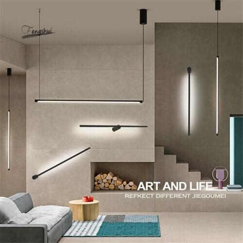 Nordic LED Line Pendant Lights Suspended Modern Dimming Pendant Lamp Living Room Bedside Lamp Hanglamp Kitchen Light Fixtures