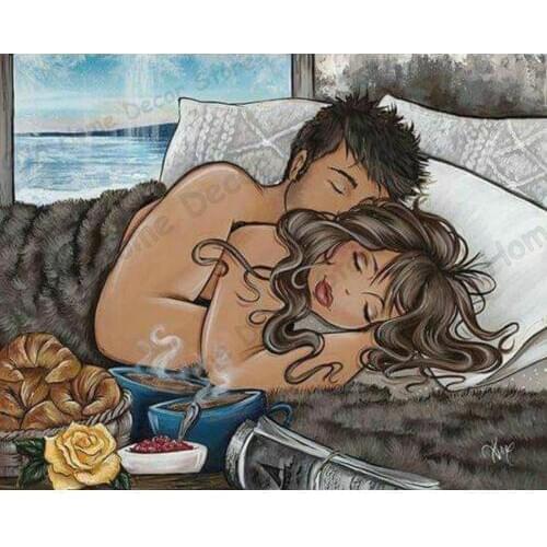 2018 New Arrival Cartoon Lovers drill Mosaic 5D Diy Embroidery icons Diamond Painting Bedroom Wall Sticker Christmas gifts