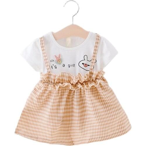 0-3Years Girls' 2021 New Style Summer Dress Baby Skirt Wholesale Hot Sale Infant & Toddlers Clothing Cotton Girls Dresses Cute