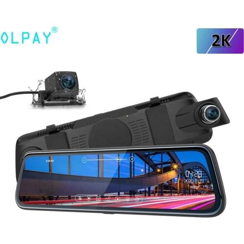 New OLOPY 10” Car DVR 2K 1440P RearView Mirror Hisilicon CPU Sony Dual Lens FHD 1080P Car Rear Camera Dash Cam Video Recorder