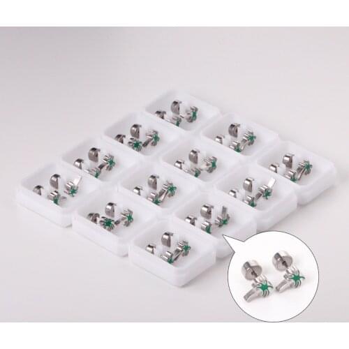 12 Pairs Green Color Coconut Tree 316L Stainless Steel Stud Earrings Cute Ear Stud for Women Girl Tiny Jewelry Party Gift