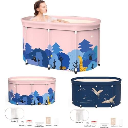 Portable Home Family Foldable Bathtubs Movable Plunge Pool Spa Bathtubs Convenient Storage Bath Tubs Large Size For Kids Adults