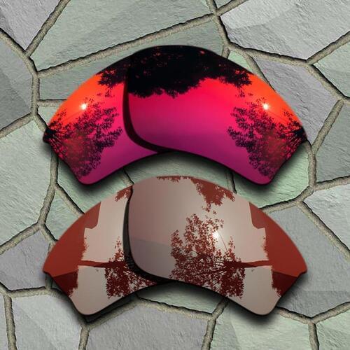 Violet Red&Bronze Brown Sunglasses Polarized Replacement Lenses for Oakley Half Jacket XLJ