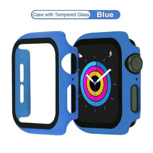 Glass+case For Apple Watch serie 6 5 4 3 SE 44mm 40mm iWatch Case 42mm 38mm bumper Screen Protector+cover apple watch Accessorie