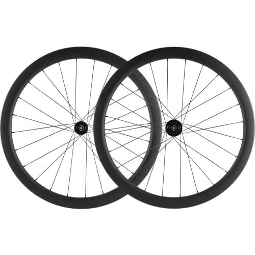 SuperTeam 700C 45mm Carbon Clincher Disc Brake Center Lock Wheelset matte