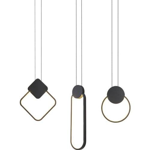 LED pendant lights minimalist restaurant /coffee bar/living room/bedside pendant lamp background wall long line hang lamp