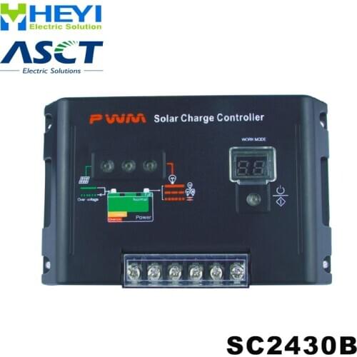 Universal solar charge and discharge controller SC2430B 12V / 24V 5A solar controller pwm for solar street light