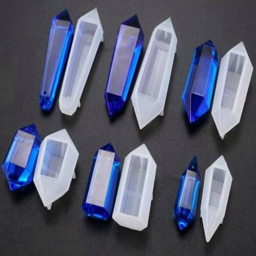 Crystal Jewelry Pendant Silicone Mold DIY Dried Flower Diamond Charms Handmade Cabochon Epoxy Resin Baking Plaster Mould Craft