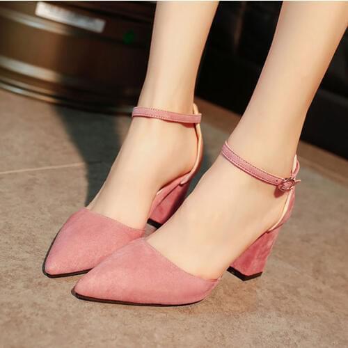 Women shoes simple sweet Summer platform women pumps elegant sandals shoes woman pointed buckle ladies high heels