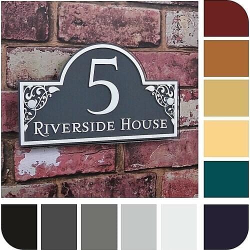 HOUSE SIGN NAME NUMBER PLAQUE STREET ADDRESS PLATE PERSONALISED MADE TO ORDER