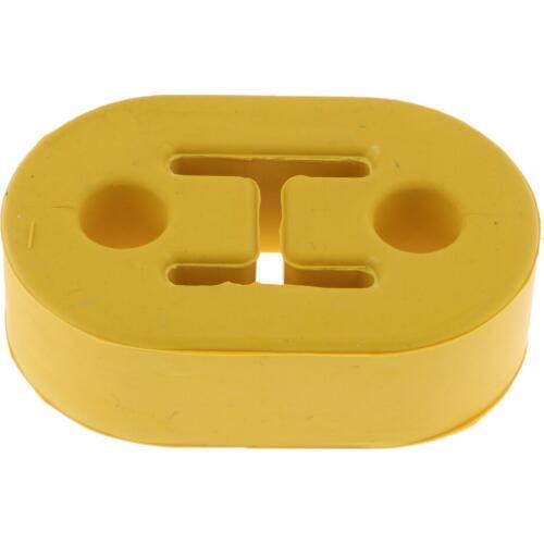 YELLOW 1x Universal Car Vehicle Exhaust Pipe Rubber Mount Hanger Bracket