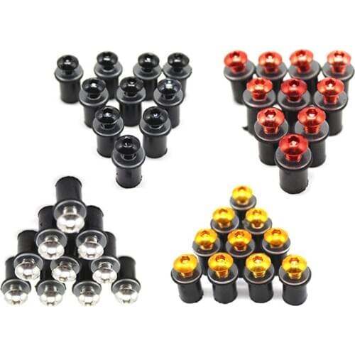 10PCS 5MM Universal Motorcycle Bolts Screws Kit Windscreen Windshield Cafe Racer Motocross For Ducati 1199 1299 999 899