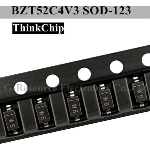 100pcs) BZT52C4V3 SOD-123 SMD 1206 Voltage Stabilized Diode 4.3V (Marking W6)