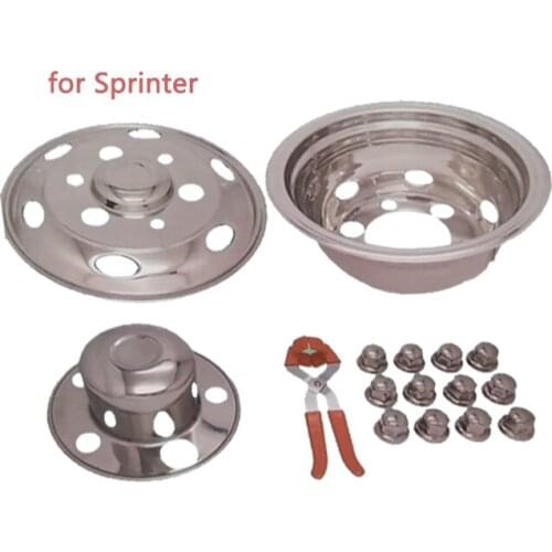 16inch hubcaps iron plating chrome wheel cap Sprinter bus wheel skin cover 6holes PCD205