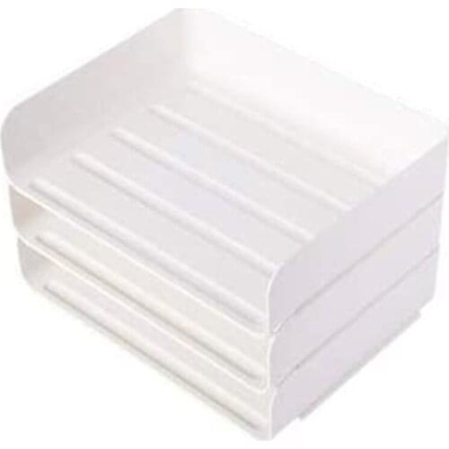 3 Tier Stackable Desktop Document Letter Tray Organizer Accessories Paper Tray,A4 Filing Trays, Office Desk File Rack
