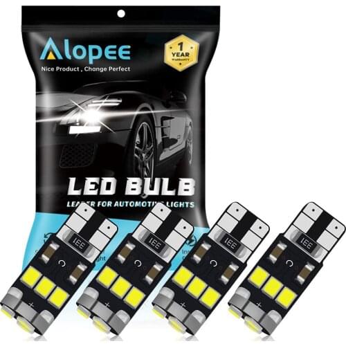 4-Pack T10 W5W 194 168 921 White Canbus 2835 9 SMD LED Light 12V Car Replacet Bulb Dome Courtesy License Plate Side Marker Light