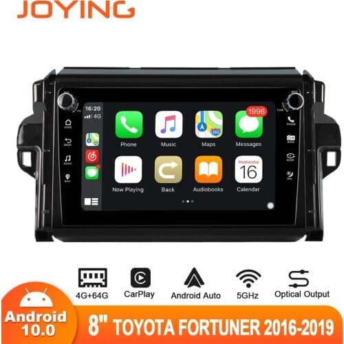 8" Android10 Radio Stereo for Toyota Fortuner 2 2016 2017 2018 2019 GPS DSP SPDIF Carplay WiFi 4G SIM Card DAB Subwoofer OBD DVR
