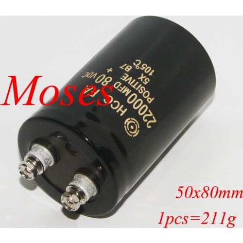 80v 22000uf 100% High Quality Capacitance Low ESR Electrolytic Capacitor Radial 50x80mm +/- 20% 1pcs