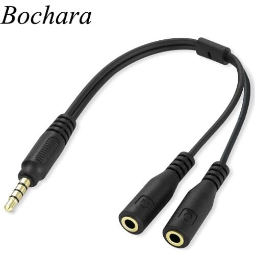 TPE Premium 3.5mm Audio Male to 3.5mm Audio Female+Mic Y Splitter Converter Karaoke Cable For Smart phone