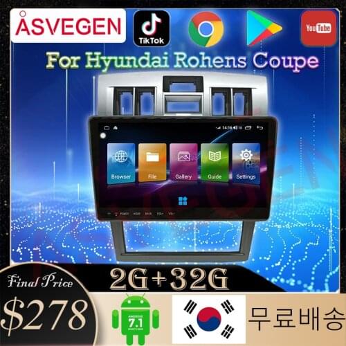 Android 8.1 For Hyundai Rohens Genesis Coupe Car Radio GPS Head Unit 2004-2006 Navigation Support Auto AC
