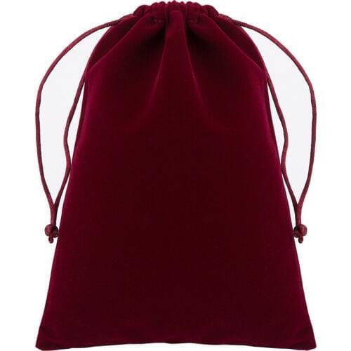 20pcs 12x15cm Velvet Bag Wedding Birthday Party Gift Holder Jewelry Packaging Drawstring Pouch Red Black Gray Green Blue Coffee