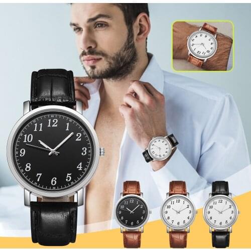 Relogio masculino Fashion Watch For Men Casual Business Quartz Digital Watches Leather Belt Simple Luxury Chronograph Wristwatch