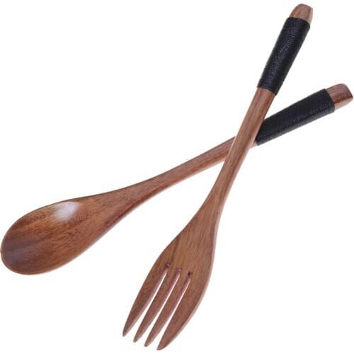 Wooden Bamboo Kitchen Cooking Utensil Tool Soup Teaspoon Catering hogar cocina 2PCS/set 18*3.5 cm